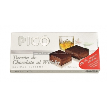 Nougat Schokolade Whisky ohne Zucker "Pico" 200 gr.