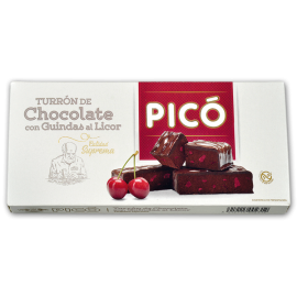 Turrón de Chocolate con Guindas al Licor "Picó" 200 gr.
