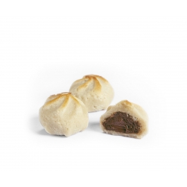 Mordidas de maçapão com chocolate
