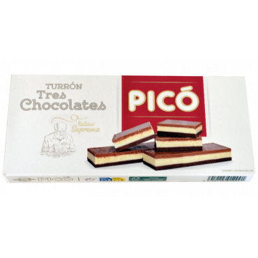 Nougat de 3 chocolats "Picó" 200 gr.