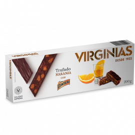 Torrone tartufato al cioccolato con arancia e liquore Cointreau "Virginias" 200 gr.