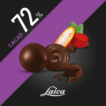 Praline au chocolat noir supplémentaire 72 % "Laica"