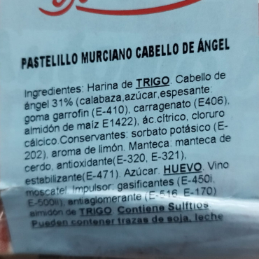 Pastelillo Murciano con Cabello de Ángel