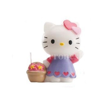 Bougie d'anniversaire "Hello Kitty Fleurs"