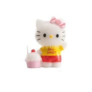 Candela di compleanno "Hello Kitty Pastello"